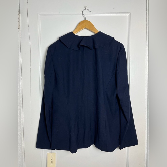 NWT Lauren Ralph Lauren Blazer Jacket Navy Blue - Picture 9 of 14